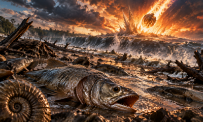 Peixes fossilizados encontrados em um sítio podem ter preservado as primeiras horas do fim dos dinossauros, com animais enterrados vivos enquanto os destroços ainda caíam do céu