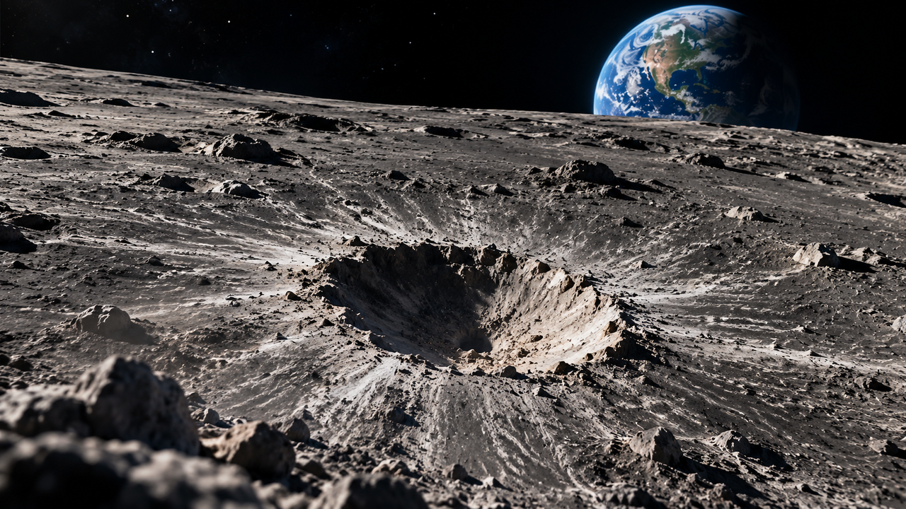 Imagens da NASA revelam uma cratera recém-formada na Lua após um impacto que alterou completamente o relevo da região