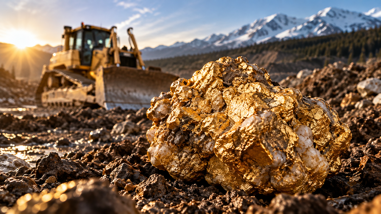 Ele estava apenas movimentando toneladas de terra com um buldozer quando uma pedra chamou sua atenção e revelou mais de 9 quilos de ouro