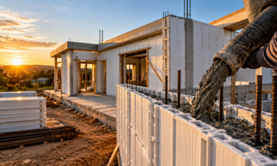 Casas feitas de plástico estão surpreendendo a construção civil ao reduzir drasticamente o tempo de obra, o desperdício de materiais e os custos