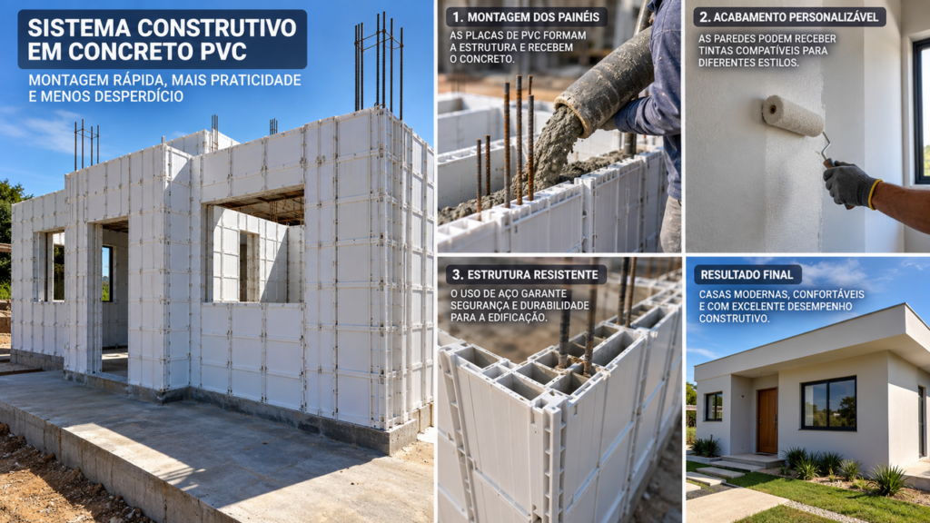 Casas feitas de plástico estão surpreendendo a construção civil ao reduzir drasticamente o tempo de obra, o desperdício de materiais e os custos