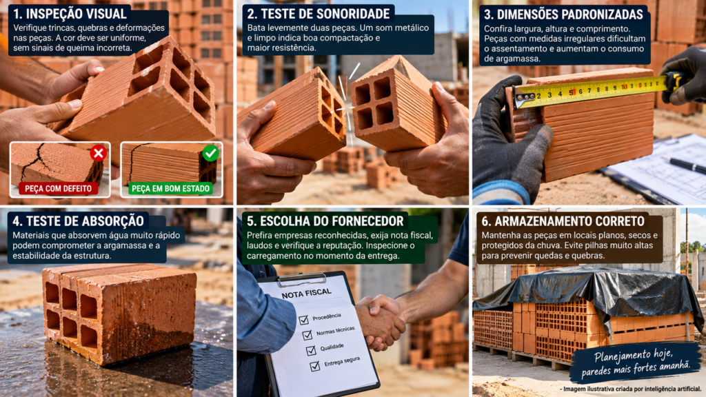Antes de comprar tijolos para sua obra, faça este teste simples: um detalhe pode revelar se as peças são de baixa qualidade ou resistentes