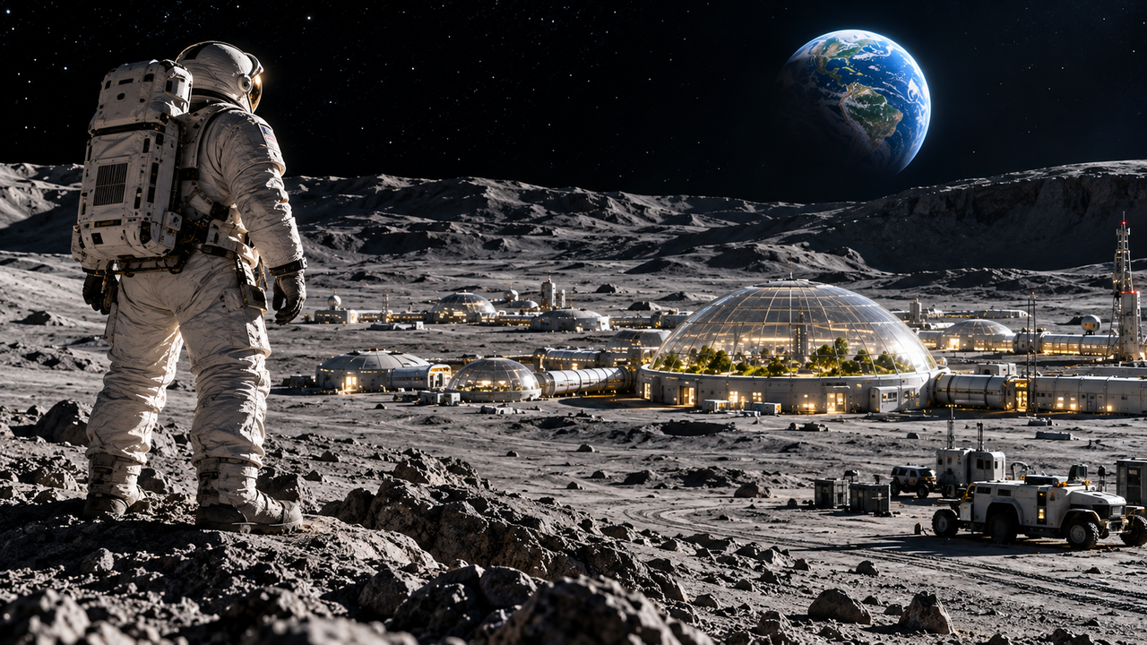 Construção de uma cidade na lua para 1 milhão de pessoas avança diante dos desafios de radiação, poeira, água, energia e temperaturas extremas