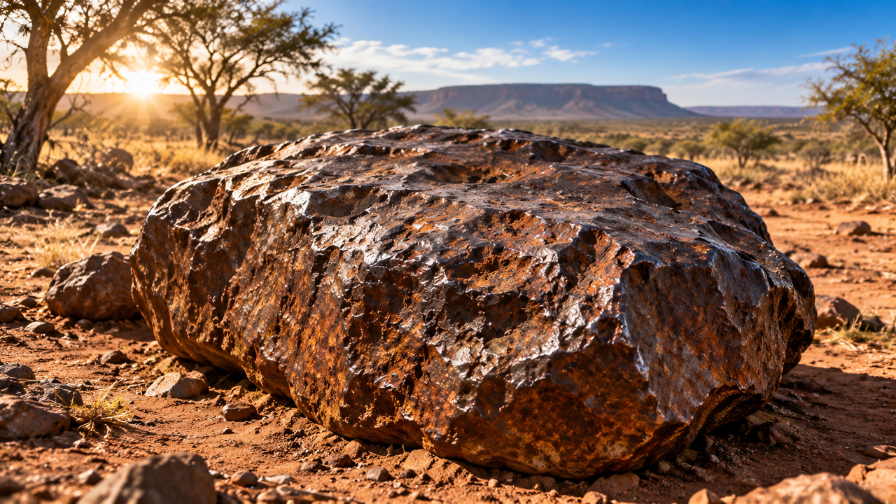 Em 1920, um fazendeiro bateu com o arado em um enorme bloco de ferro e descobriu o maior meteorito já encontrado na Terra, com 60 toneladas escondido no solo