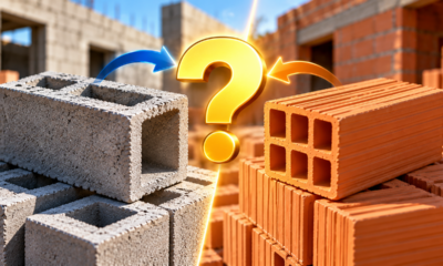 Engenheiros revelam a diferença entre bloco de concreto e tijolo cerâmico que pode mudar o custo da obra, reduzir desperdícios e acelerar a construção desde o início