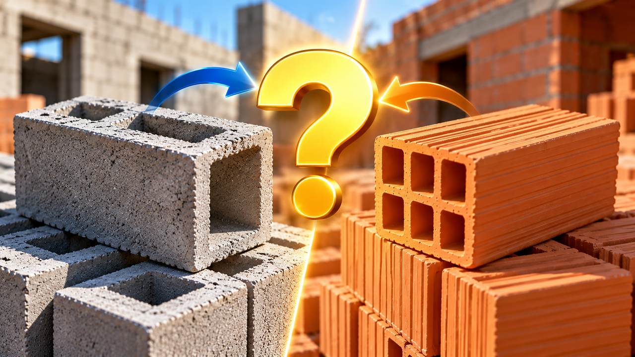 Engenheiros revelam a diferença entre bloco de concreto e tijolo cerâmico que pode mudar o custo da obra, reduzir desperdícios e acelerar a construção desde o início