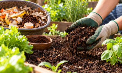 Os agricultores revelam: misturar casca de café com matéria orgânica pode deixar o solo mais macio, protegido e preparado para o cultivo