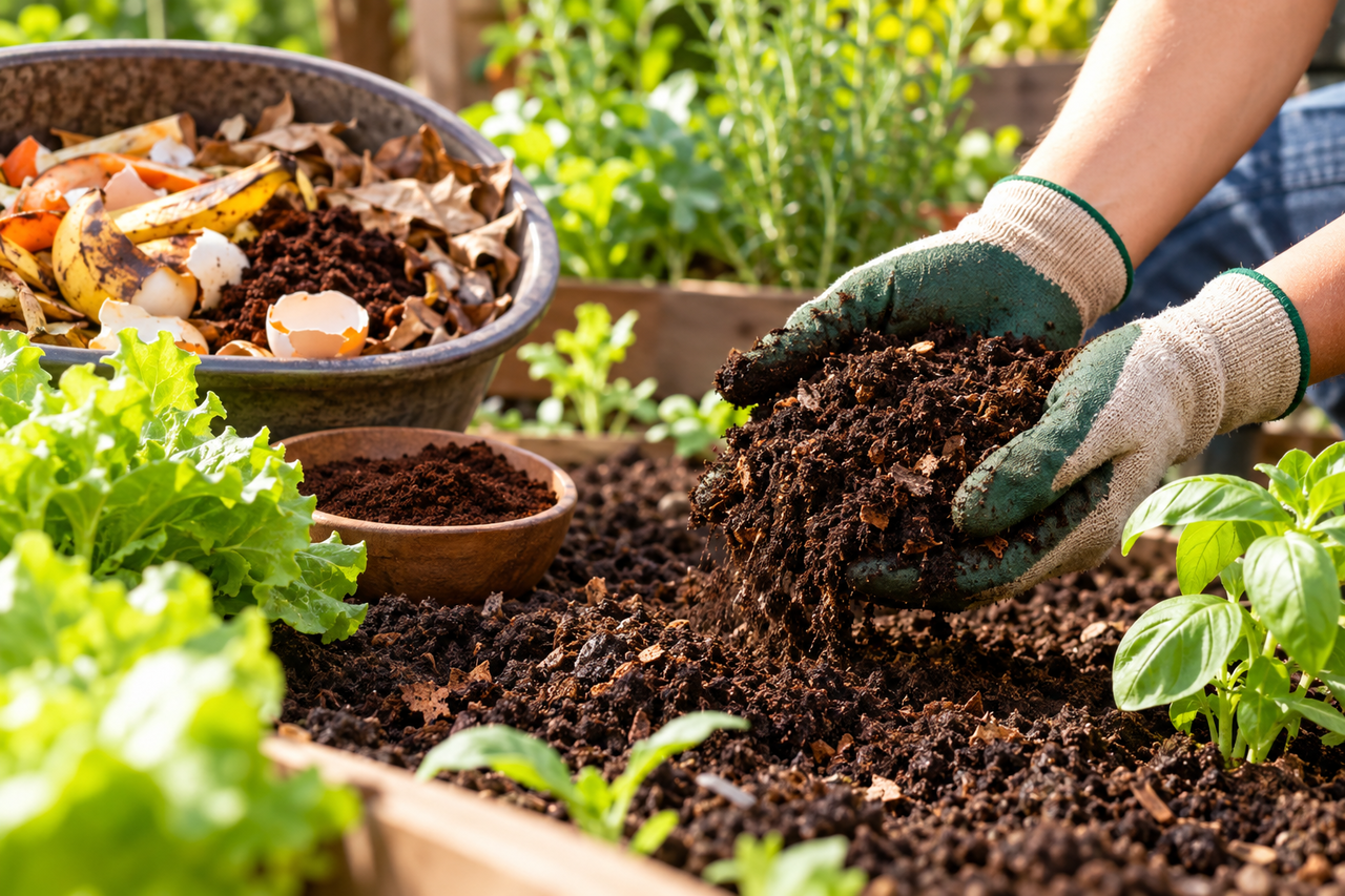 Os agricultores revelam: misturar casca de café com matéria orgânica pode deixar o solo mais macio, protegido e preparado para o cultivo