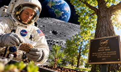 Em 1971, um astronauta levou cerca de 500 sementes de árvores ao redor da Lua e, cinco anos depois, elas cresceram em escolas, universidades, parques e centros da NASA