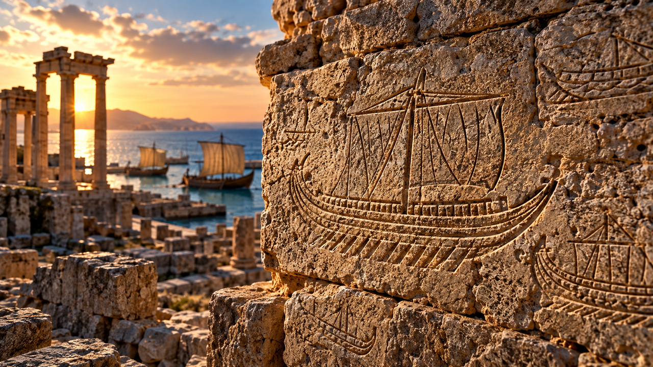 Templo construído há 3.000 anos guardava 23 navios escondidos nas pedras que arqueólogos só conseguiram enxergar décadas depois