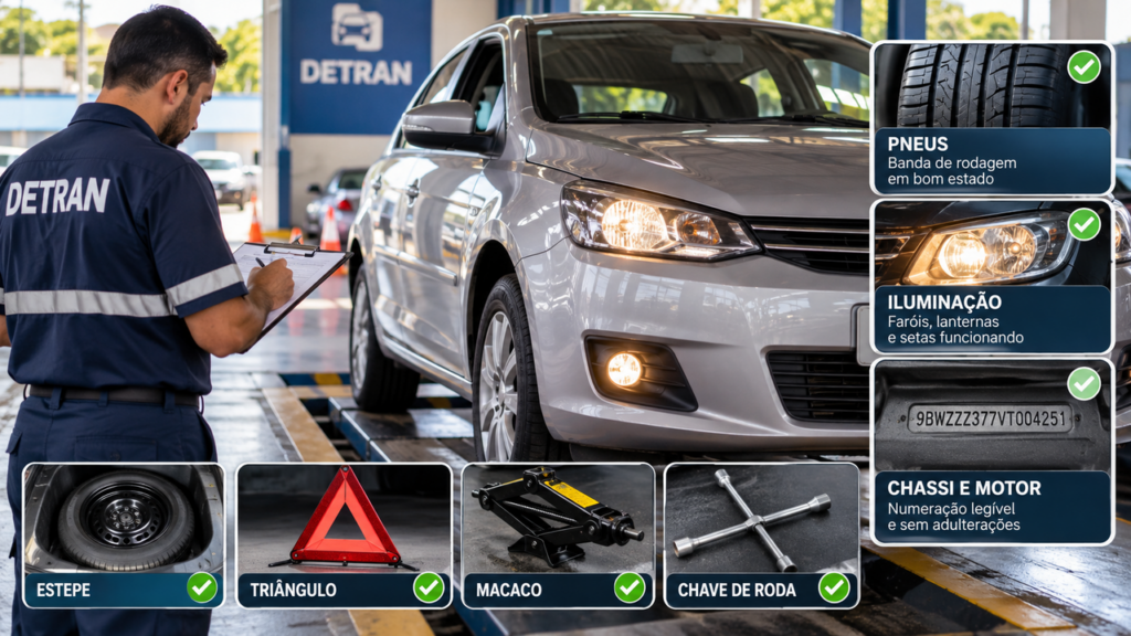 Antes de levar o carro ao Detran para a vistoria, veja o que precisa ser conferido para evitar uma reprovação e uma nova visita ao posto