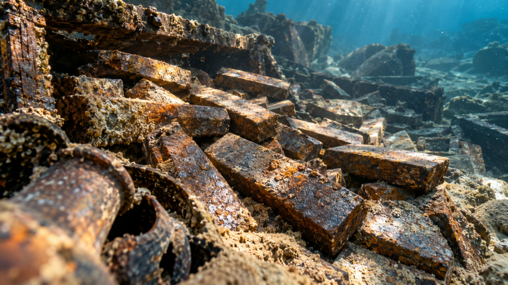 Tesouro de ferro com 2.200 anos é encontrado no fundo do rio: centenas de barras estavam preservadas desde a época da Idade do Ferro
