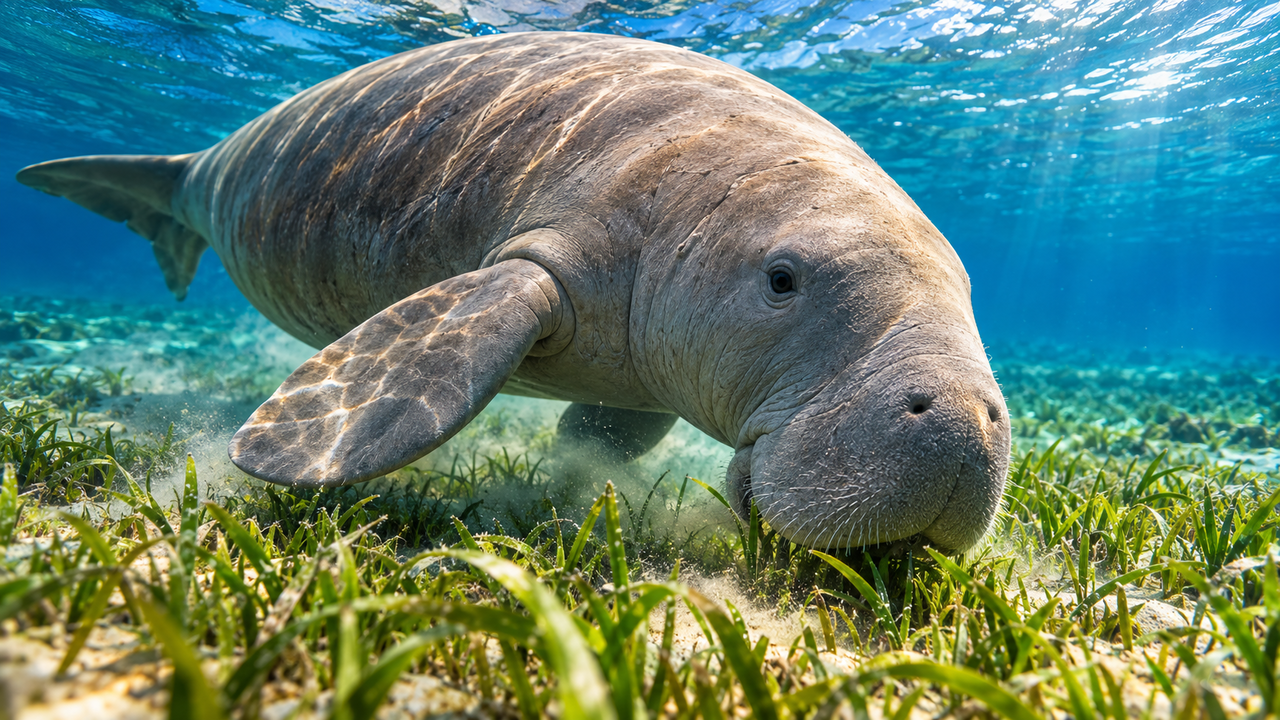 O animal de até 3 metros que vive no mar e foi confundido com sereias: o comportamento que alimentou antigas lendas entre navegadores