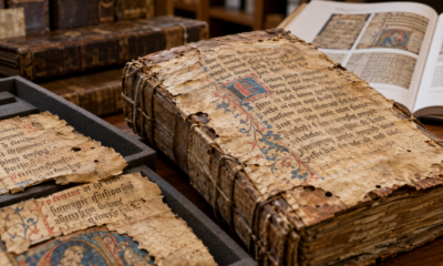17 manuscritos medievais com até 800 anos estavam escondidos à vista de todos e sobreviveram por séculos após serem reciclados como capas de livros