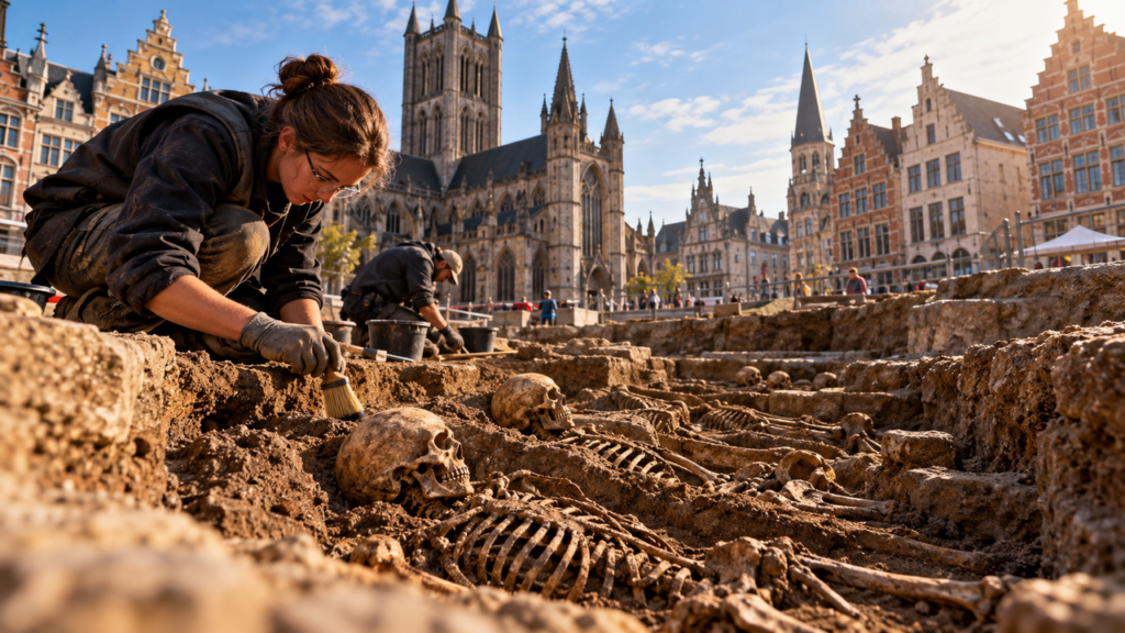 Cerca de 240 esqueletos são encontrados em antigo cemitério medieval e análises podem revelar doenças, alimentação e parentescos de uma sociedade de séculos atrás