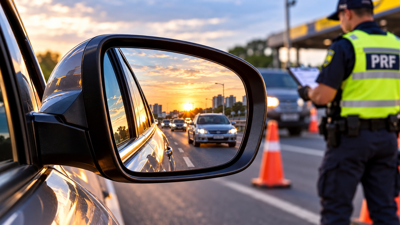 Retrovisor quebrado pode sair caro para o motorista, detalhe ignorado por muitos motoristas pode provocar multa de R$ 195,23 e cinco pontos na carteira
