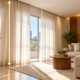 Cortinas do teto ao chão em tom neutro: o truque visual que pode alongar as janelas, ampliar o ambiente e deixar o cômodo mais elegante