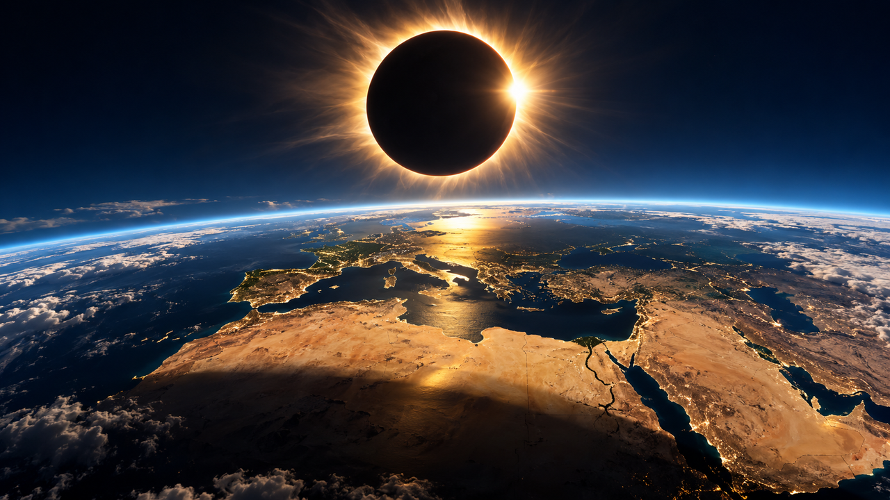 O eclipse mais impressionante da década está chegando: o céu vai escurecer em pleno dia, terá até 6 minutos e 23 segundos de totalidade e promete um espetáculo raro