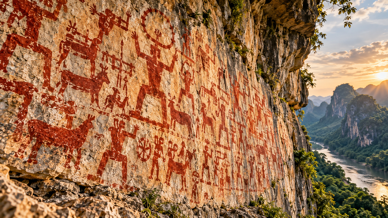 Pinturas rupestres de 2 mil anos escondem um detalhe perturbador: cientistas encontram vestígios de sangue humano na composição da tinta