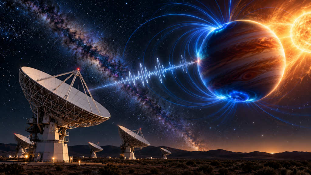 Pela primeira vez na história, cientistas captam um sinal de rádio vindo de um planeta fora do Sistema Solar e revelam um detalhe surpreendente
