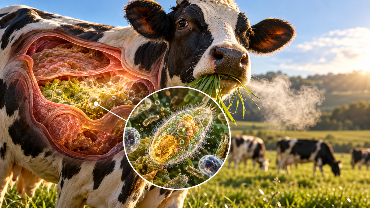 Cientistas descobrem o “interruptor” microscópico dentro das vacas que ajuda a explicar um dos maiores mistérios da produção de gases