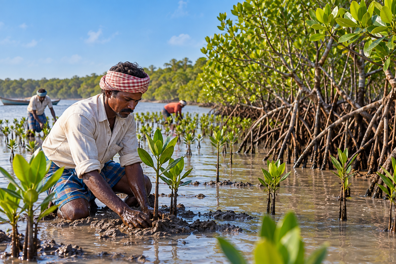 Em 1998, pescador começou a recuperar manguezais para proteger a comunidade e, 20 anos depois, projeto já havia restaurado milhares de hectares