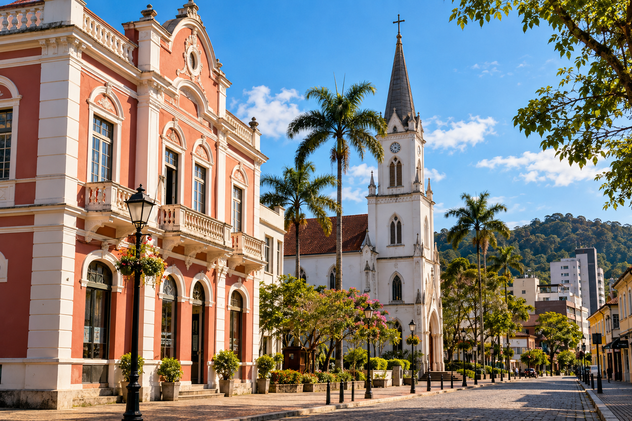 Fundada em 1849 por imigrantes alemães, Joinville preserva construções históricas e reúne importantes referências da imigração europeia em Santa Catarina