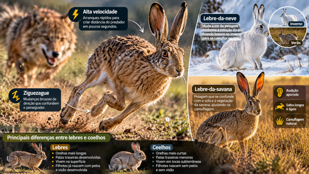 Parecem coelhos inofensivos em miniatura, mas são animais selvagens: duas espécies de lebres pequenas impressionam pela velocidade e pelas estratégias de fuga