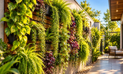 Morador transforma uma parede externa completamente esquecida em um jardim vertical impressionante e encontra uma forma de cultivar dezenas de plantas sem ocupar espaço no chão