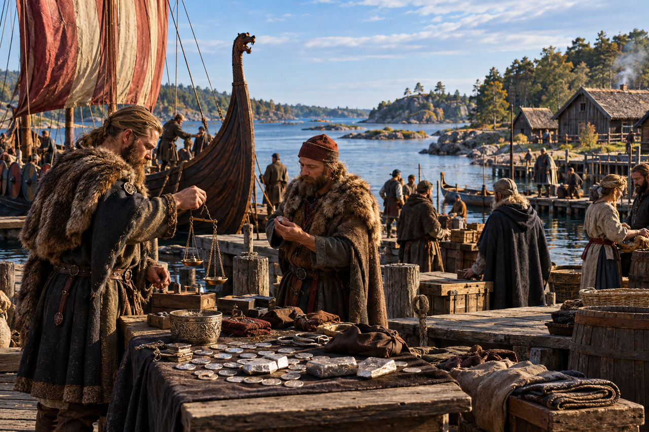 Mais de mil anos depois, um tesouro de prata encontrado revela como os Vikings cruzavam rios e mares em busca de comércio e riquezas