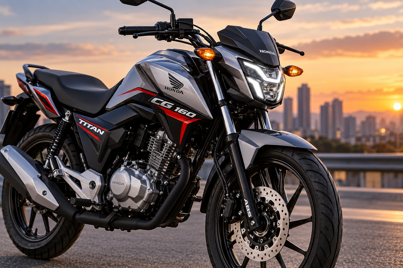 Honda CG 160 Titan 2027 chega com visual totalmente renovado, novo conjunto óptico e uma mudança no sistema de frenagem que pode transformar a experiência de quem usa a moto todos os dias