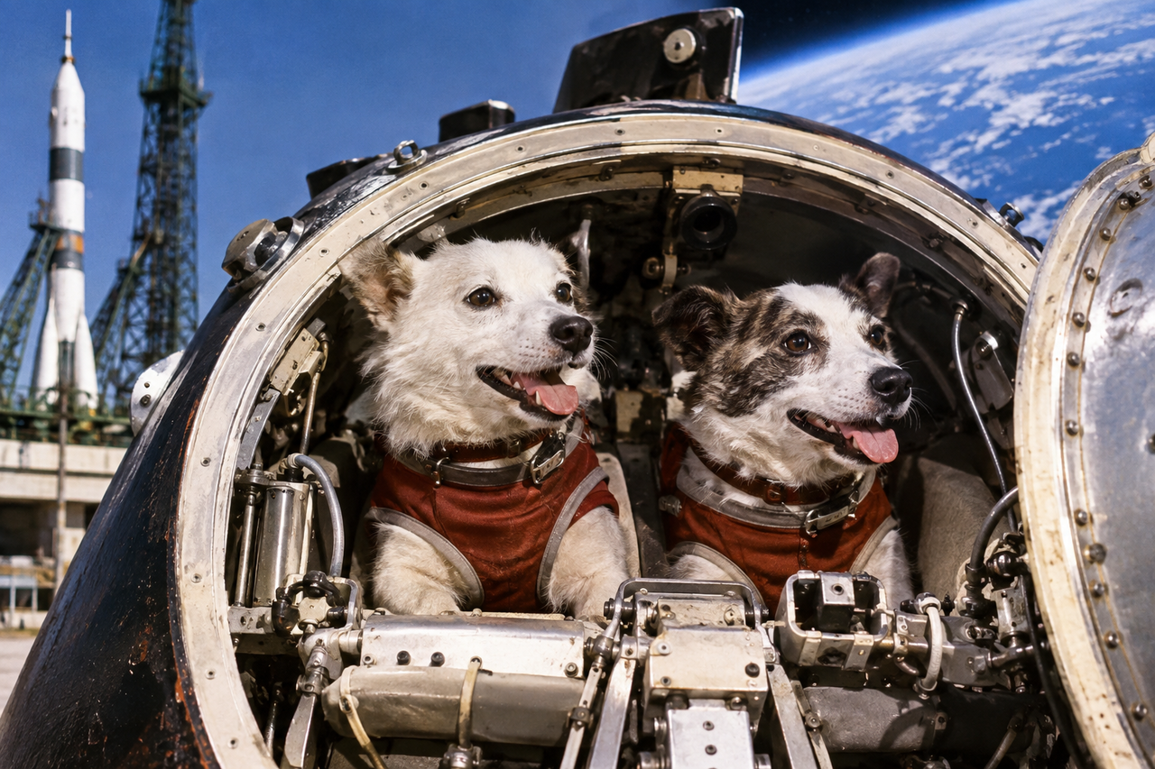 Em 1960, dois cães viajaram para o espaço a bordo de uma cápsula soviética e, após retornarem à Terra, ajudaram os pesquisadores a estudar os efeitos das viagens espaciais