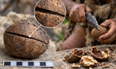 Arqueólogos encontram noz de 3.400 anos com um corte misterioso e revelam como humanos pré-históricos preparavam alimentos usando lâminas de pedra