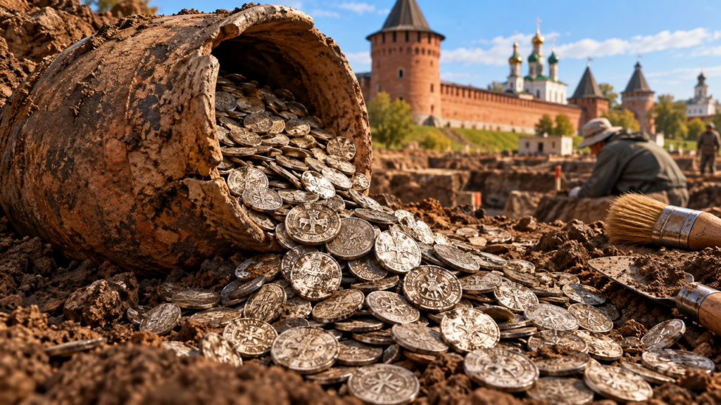 Arqueólogos encontram mais de 2.600 moedas de prata escondidas em um jarro e revelam um tesouro medieval enterrado há quase 600 anos