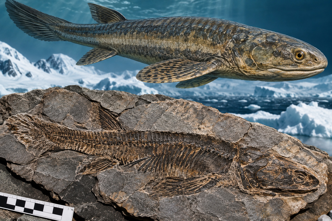 Fóssil de 380 milhões de anos encontrado na Antártida revela detalhes impressionantes sobre um peixe que pode ajudar a explicar a origem dos vertebrados terrestres