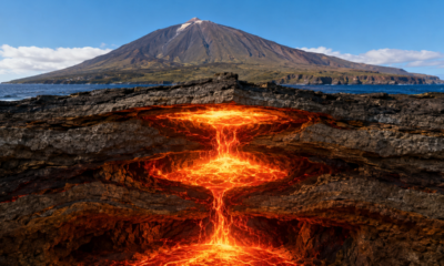 Estudo revela grande reservatório de magma sob Tenerife e cria primeira imagem 3D de dezenas de quilômetros abaixo do Monte Teide