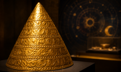 Chapéu dourado de 3.000 anos pode ter ajudado a prever eclipses, mas seu suposto calendário astronômico ainda gera dúvidas