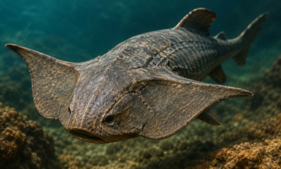 Fóssil de peixe de 400 milhões de anos revela como sua estranha cabeça em forma de asa ajudava na locomoção