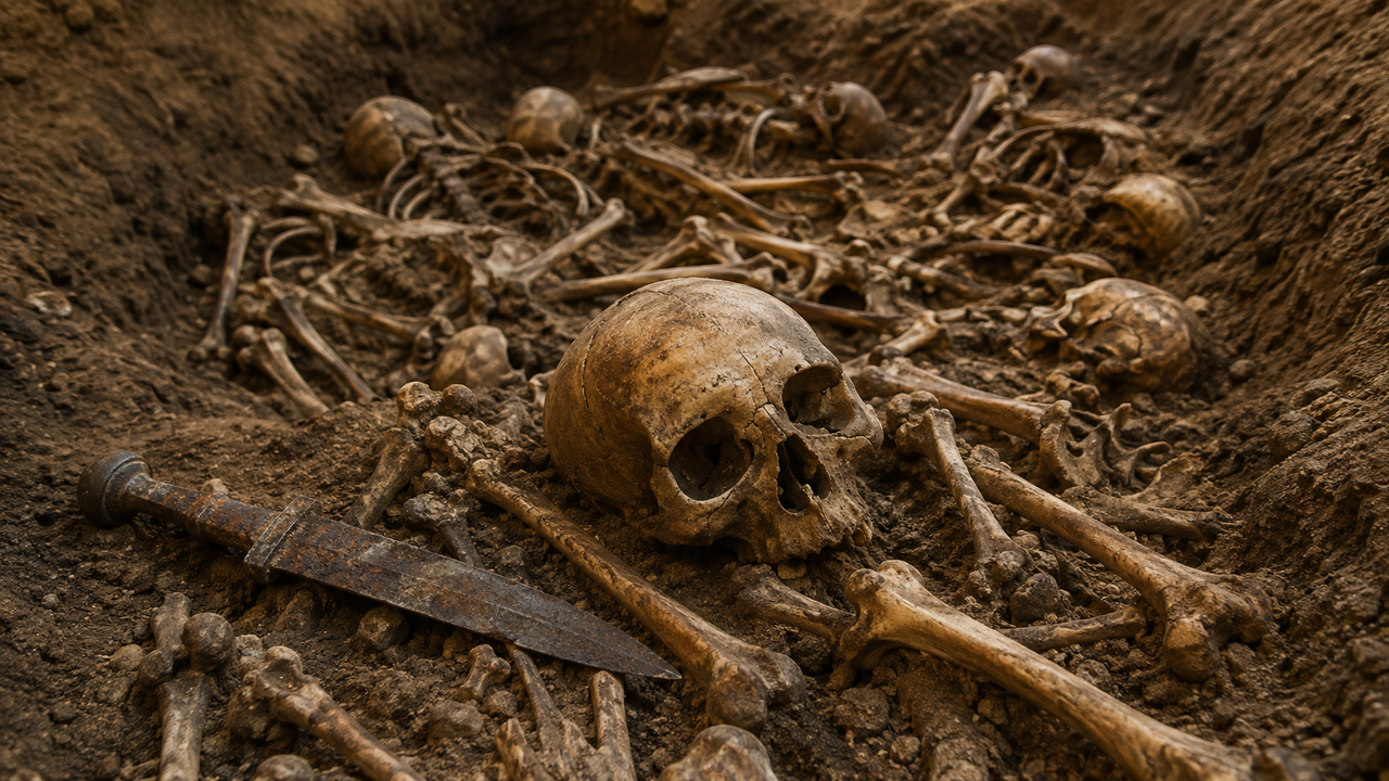 Vala comum com 129 romanos e uma lança na pelve revela batalha desconhecida há 1.900 anos em Vindobona