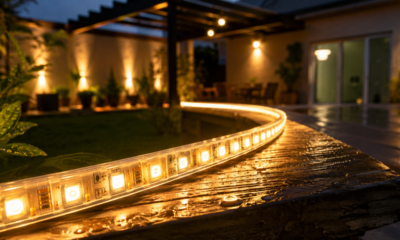 Morador coloca fitas de LED na área externa para iluminar o ambiente e descobre o que fazer para aumentar a durabilidade do material
