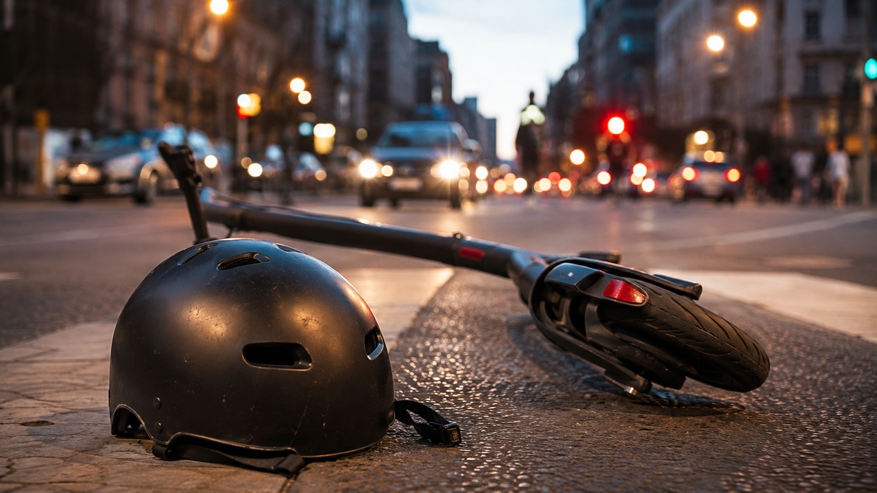 A partir de 1º de setembro, o uso de capacete é obrigatório em scooters elétricos que possam atingir velocidades superiores a 20 km/h: "Frequentemente lesões cerebrais em acidentes graves"