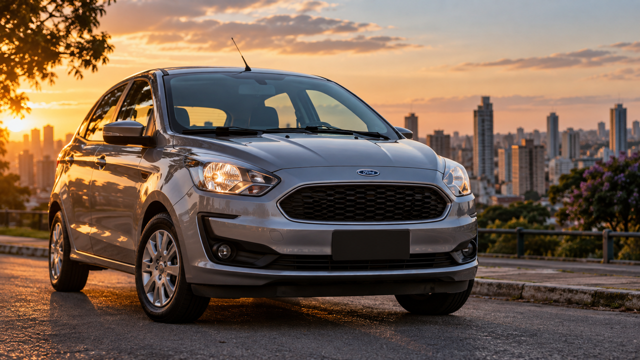 Ford Ka 2019 usado custa cerca de R$ 40 mil e pode ser alternativa ao Kwid 0 km, com motor 1.0 de 85 cv, porta-malas de 257 litros e consumo de até 15,6 km/l
