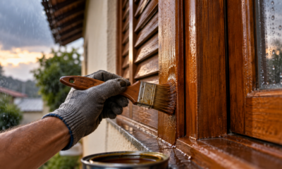 Carpinteiro profissional ensina como proteger janelas de madeira contra chuva usando selagem das extremidades para reduzir infiltrações e desgaste precoce