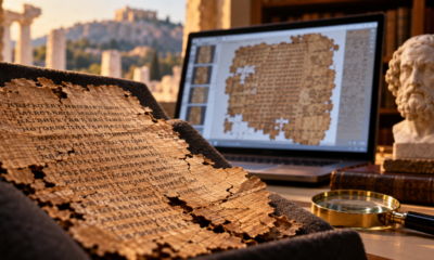 O Homer Multitext Project digitaliza manuscritos como o Venetus A e o Escorial Upsilon 1.1, permitindo estudar textos, imagens e anotações da tradição homérica
