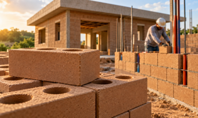 Casas feitas com tijolos ecológicos ganham espaço na construção e podem reduzir o consumo de argamassa com sistema de encaixe e fabricação de baixo desperdício