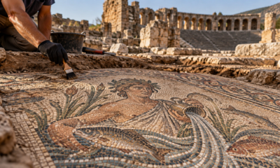 Um mosaico romano de 1.800 anos, adorado por um deus quase desconhecido do rio, descoberto na Turquia