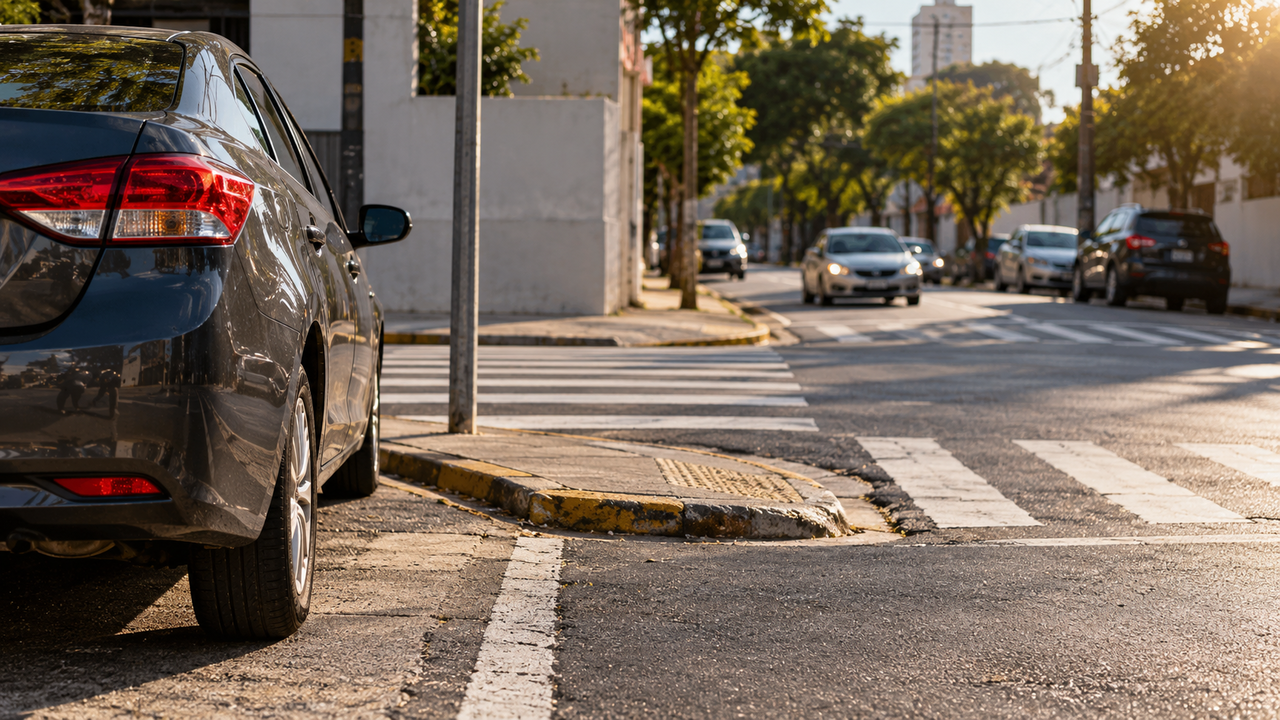 Uma atitude recorrente ao estacionar pode gerar multa de R$ 293 e 7 pontos na CNH por deixar o carro em uma esquina a menos de cinco metros da via transversal