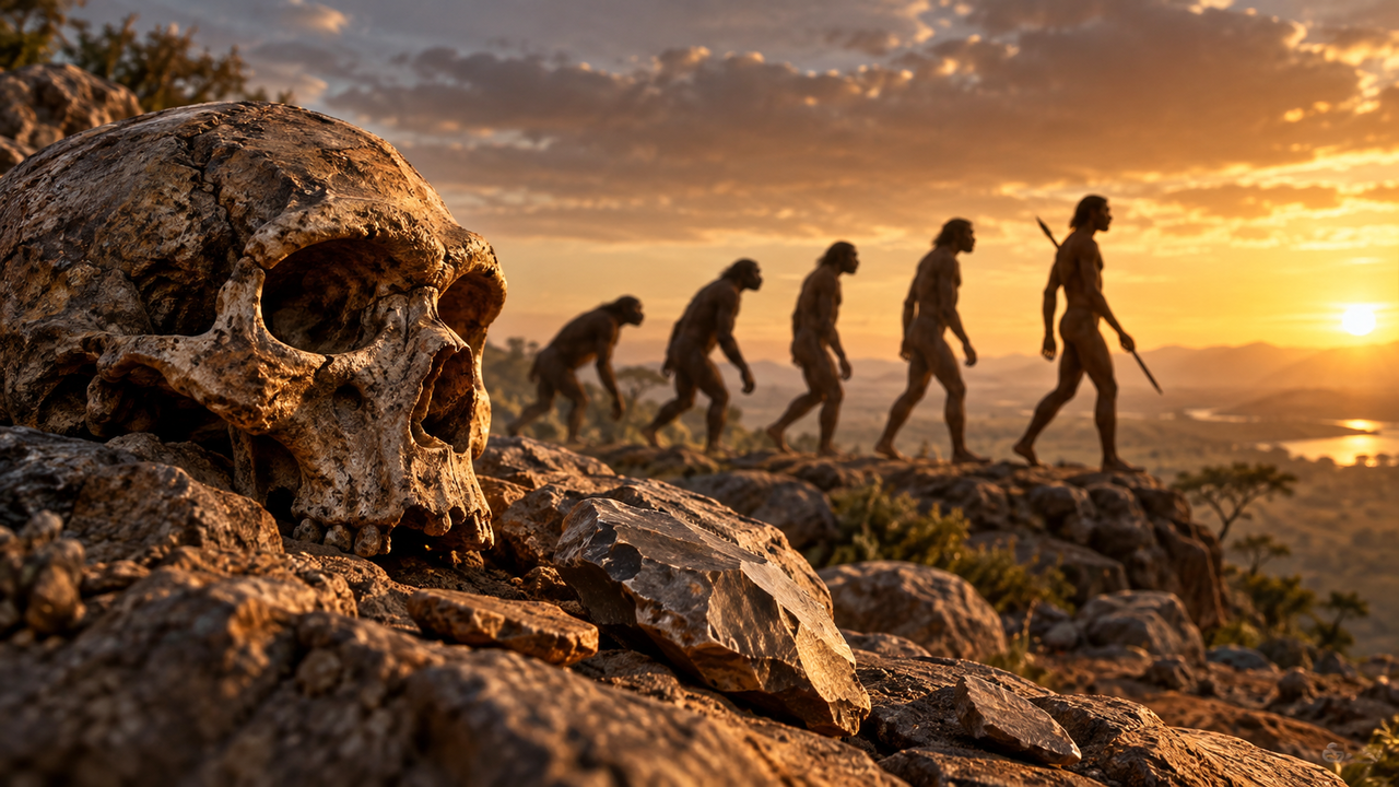 A evolução humana reúne várias espécies do gênero Homo. Fósseis, ferramentas e DNA revelam como nossos ancestrais surgiram, migraram e coexistiram