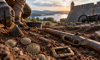 Arqueólogos encontraram mais de 500 objetos usados por soldados em 1776, incluindo peças de armas, botões e itens pessoais perto de Fort Ticonderoga
