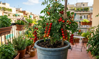 Como plantar tomate-cereja em balde plástico na varanda: o guia simples de cultivo para colher cachos docinhos e frescos em apartamento